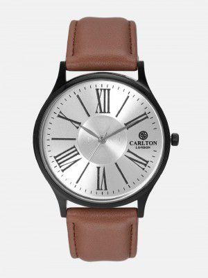 Carlton london Analog Silver Dial Men's Watch-CG035BSIB