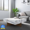 CARLTON LONDON Falcon Engineered Wood Coffee Table  (Finish Color - G Taj Marble & Pine Wood Dark, Knock Down)...