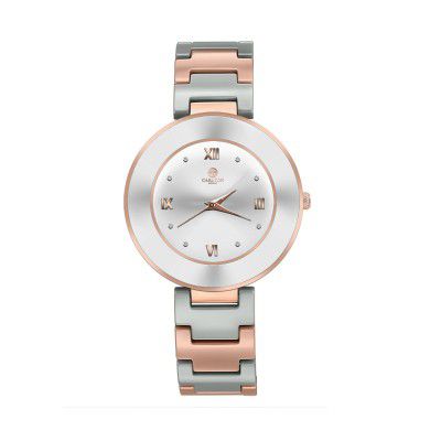 Carlton London Juliette Women Analog Watch, Round Dial, Stainless Steel Strap, Quartz Movement, Elegant Bracelet Style, 30M Water Resistant