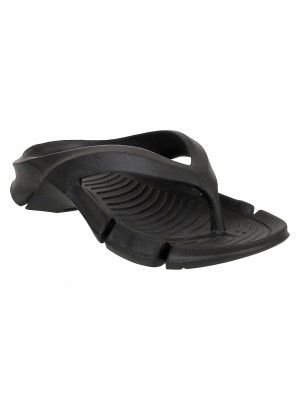 Carlton London Men's Blk Flip Flops Slipper