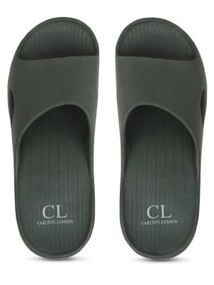 Carlton London Men's Olive Sliders Slipper