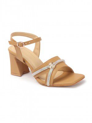 Carlton London Women Comfortable fashion backstrap Block Heel Sandal 