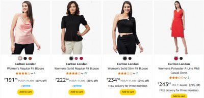 Carlton London Women's Clothing Upto 86% Off