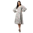 Carlton London Women's Polyester Fit and Flare Midi Casual Dress...