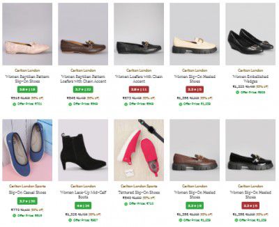 Ajio Footwear Loot : Carlton London women's Shoes Starts At Rs 520