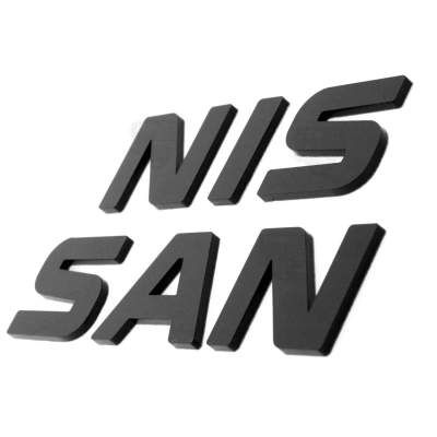 Carmetics Black Nissan 3d Sticker Letters Set for Nissan Micra
