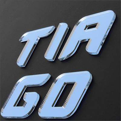 CarMetics Vinyl Plastic Self Adhesive 3D Letters Door Car Sticker, 3 mm x 1.4 Inches
