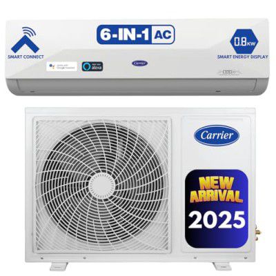 Carrier 1 Ton 5 Star Wi-Fi Smart Flexicool Inverter Split AC (CAI12EE5R35W0, White)