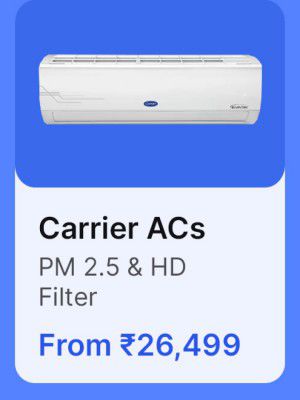 Carrier ACs from Rs. 26499 in Flipkart Big Billion Days Sale.