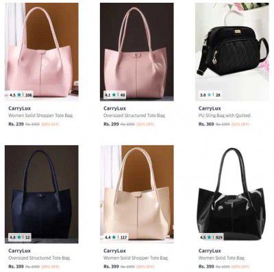 Myntra : UPTO 88% OFF | Carrylux Handbags Starts At Rs 299