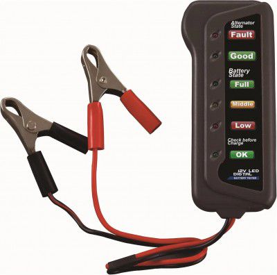Cartman 12V Car Battery and Alternator Tester with LED Indication