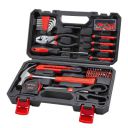 Cartman Red 126Piece Tool Set General Household Hand Tool Kit with Plastic Toolbox Storage Case...