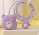 Cartoon 3D Design Protective Case (Purple Bear)...