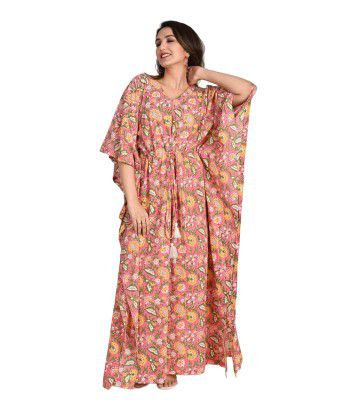CartVallue 100% Cotton Kaftan Dress Women, Maternity Kaftan Nighty Gown Dress