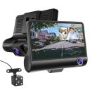 Carzex 3 Camera 1080P Dash Camera 4 inch Screen 3 Channel DVR for Car Front...