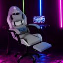 Casa Copenhagen Designed in Denmark, High-Back Fabric Gaming Ergonomic Chair - Grey & Grey...