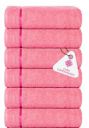 Casa Copenhagen - Egyptian Cotton Eternal 6 Pcs Face Towel (30 X 30 cm) Colour : Flamingo Pink...
