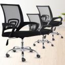 Casa Copenhagen (Pack of 3 Ergonomic Desk Mesh Computer Chair with Lumbar Support Armrest Executive Rolling Swivel Adjustable Mid Back Office Chair - Black...