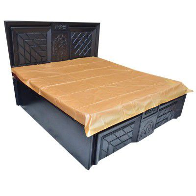 CASA-NEST Waterproof Plastic Sheet Double Bed Mattress Protector (6.5x6ft, Colour and Design May Vary)