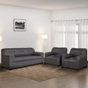 Casacomfort Marvell 5 Seater Fabric 3+1+1 Sofa Set (Grey)...
