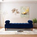 CASASTYLE Enroy 3 Seater Sofa Set Cum Diwan (Blue)...