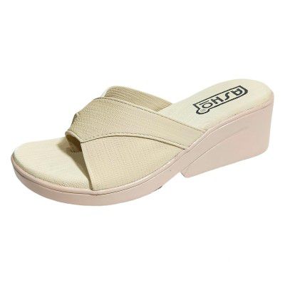 Case Buffalo Women Fashionable Comfort Wedge Heel Slip-on Sandal For Women & Girls