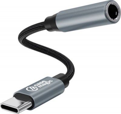 Case-Magic Grey Type C to 3.5mm Audio Jack Adapter