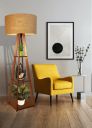 CASE PLUS Furniture Premium Lamps for Home Decoration , Living Room , Bedroom Multiutility Floor Lamps - Color : Beige-Natural Jute-New...