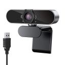 CASE U HW1 1080P Webcam with Microphone, 360° Rotation Plug and Play Pro Streaming USB 2.0 HD for Video Calling/Conferencing; Online Teaching or Gaming- Silver...