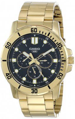 Casio Analog Black Dial Mens Watch-MTP-VD300G-1EUDF