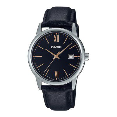 Casio Analog Black Dial Mens Watch-MTP-V002L-1B3UDF