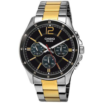 Casio Analog Black Dial Mens Watch-MTP-1374HSG-1AVIF (A1652)