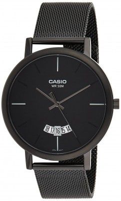 Casio Analog Black Dial Mens Watch-MTP-B100MB-1EVDF