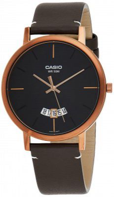 Casio Analog Black Dial Mens Watch-MTP-B100RL-1EVDF