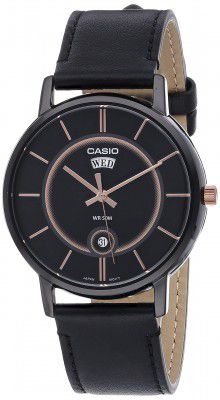 Casio Analog Black Dial Mens Watch-MTP-B120BL-1AVDF