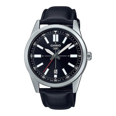 Casio Analog Black Dial Mens Watch-MTP-VD02L-1EUDF