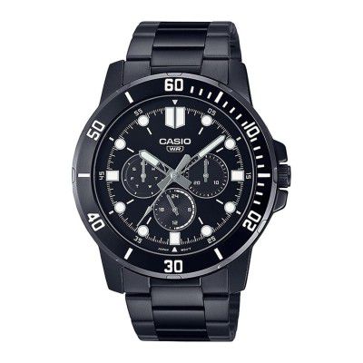 Casio Analog Black Dial Mens Watch-MTP-VD300B-1EUDF