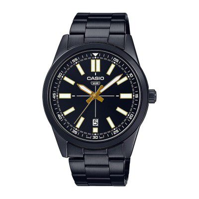 Casio Analog Black Dial Mens Watch-MTP-VD02B-1EUDF