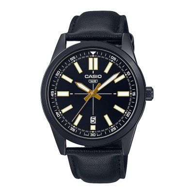 Casio Analog Black Dial Mens Watch-MTP-VD02BL-1EUDF