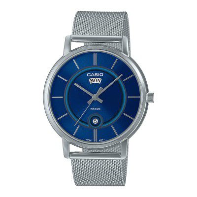 Casio Analog Blue Dial Mens Watch-MTP-B120M-2AVDF