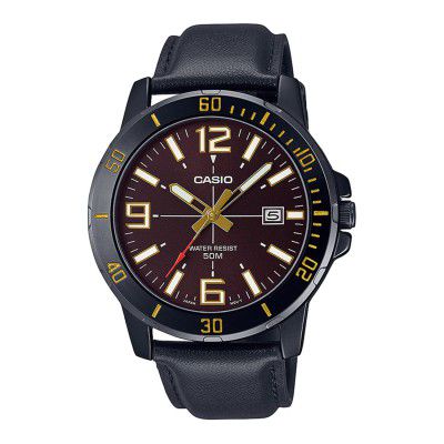 Casio Analog Brown Dial Mens Watch-MTP-VD01BL-5BVUDF