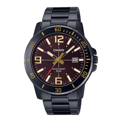 Casio Analog Brown Dial Mens Watch-MTP-VD01B-5BVUDF
