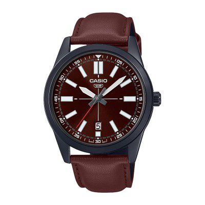 Casio Analog Brown Dial Mens Watch-MTP-VD02BL-5EUDF