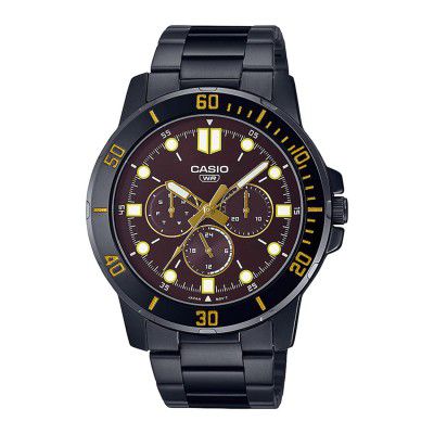 Casio Analog Brown Dial Mens Watch-MTP-VD300B-5EUDF