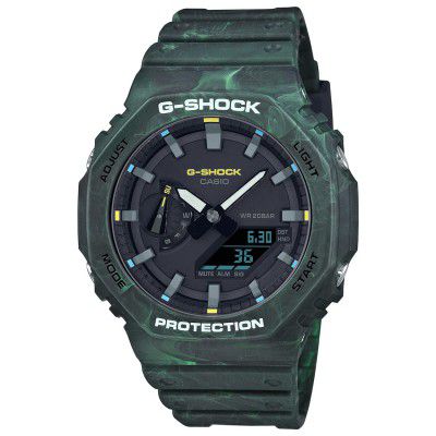 Casio Analog-Digital Black Dial Mens Watch-GA-2100FR-3ADR