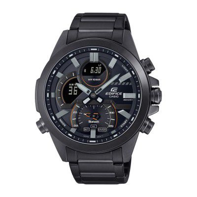 Casio Analog-Digital Black Dial Mens Watch-ECB-30DC-1ADF