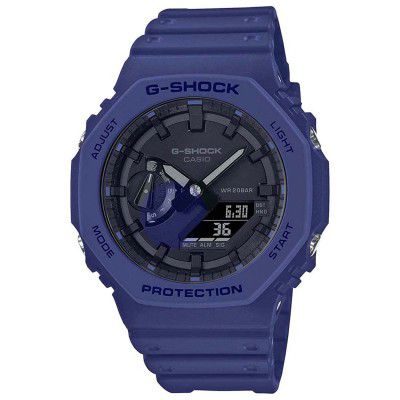 Casio Analog-Digital Black Dial Mens Watch-GA-2100-2ADR
