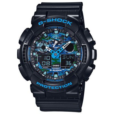 Casio Analog-Digital Blue Dial Mens Watch-GA-100CB-1ADR (G625)