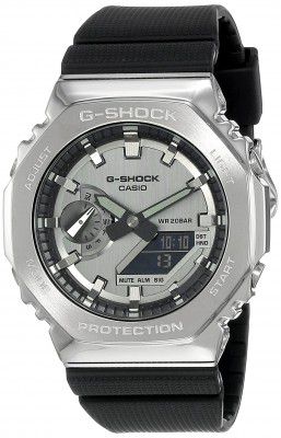 Casio Analog-Digital Gray Dial Mens Watch-GM-2100-1ADR