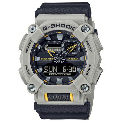 Casio Analog-Digital Gray Dial Mens Watch-GA-900HC-5ADR